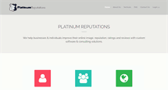 Desktop Screenshot of platinumreputations.com