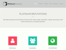 Tablet Screenshot of platinumreputations.com